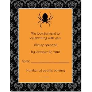  Spooky Spider Damask Response Cards