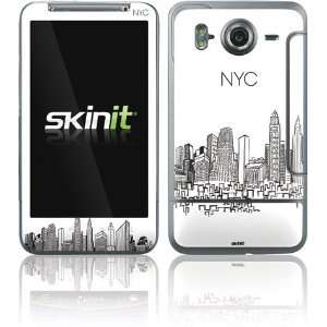   NYC Sketchy Cityscape Vinyl Skin for HTC Inspire 4G Electronics
