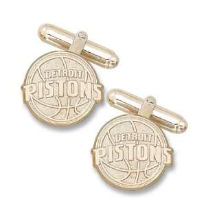  Detroit Pistons 5/8 Logo Cuff Links   14KT Gold Jewelry 