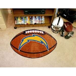  San Diego Chargers Football Shaped Rug