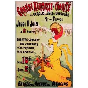 11x 14 Poster.  Grande Kermesse de Charite  Poster. Decor with 