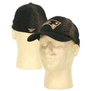 New England Patriots Black Spayed Fitted Hat  Sports 