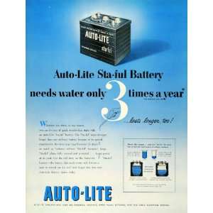  1955 Ad Auto Lite Sta ful Battery Spark Plugs Wire Cable 