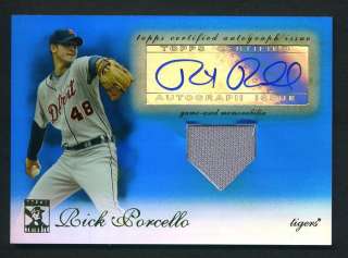 2009 Topps Tribute Rick Porcello Blue Relic Auto SP Certified 