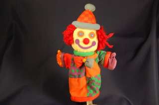 Plush Full Size Gymboree Clown Hand Puppet Vintage Rare  