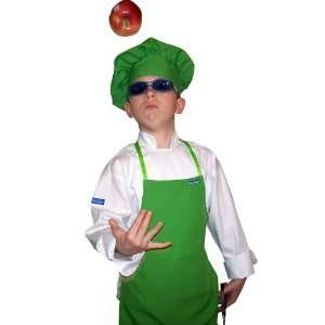  CHEFSKIN LIME GREEN SET Apron + Hat Children Kids Chef 