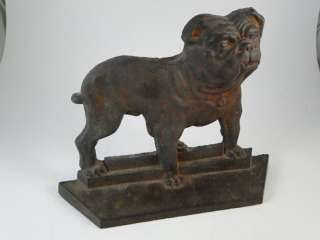Antique Cast Iron Figural Doorstop English Bull Dog Bulldog LACS 