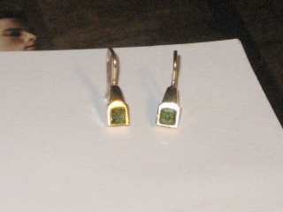 Mignon Faget 14K Meridian 2 Green Tourmaline Earrings  