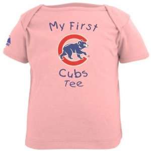  Newborn Chicago Cubs Pink My First Cubs Tee Sports 