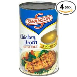Chicken Broth, 49.5 Ounce (Pack of 4)  Grocery & Gourmet 