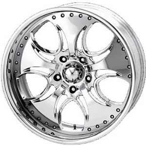 KMC KM755 24x9.5 Chrome Wheel / Rim 5x135 with a 12mm Offset and a 87 