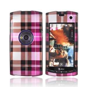   PLAID PINK BROWN GREY for Sony Ericsson Vivaz Hard Case Electronics
