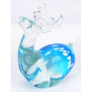  Murano Design Glass Sommerso Sky Blue Deep Sculpture 