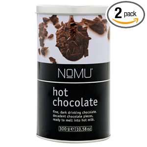 Nomu Hot Chocolate Meltable Chocolate Chunks, 10.58 Ounce Tin (Pack of 
