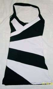 NWT Pinup Body Con Bandage Wiggle Dress Halter Top Colorblock Color 