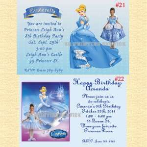 Birthday Invitation Princess Snow White Cinderella Prsz  