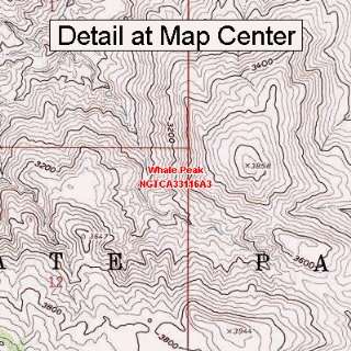  USGS Topographic Quadrangle Map   Whale Peak, California 