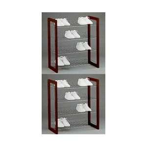   Four Shelf Stackable Closet Shoe Organizer / Rack