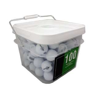  100 NEW Softcore White Range Golf Balls + Free Bucket 