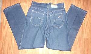 vtg 80s jeans Ms CHIC dark finish M high waist USA nos  