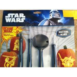  Star Wars The Clone wars Pumpkin Carving Kit Includes 4 