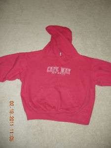 NM Gir Pink Fleece Hoodie Cape May NJ Logo Sz 7/8  