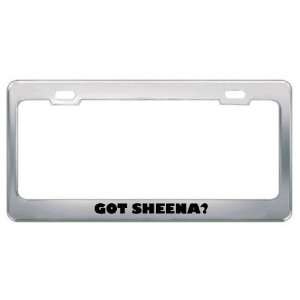  Got Sheena? Girl Name Metal License Plate Frame Holder 
