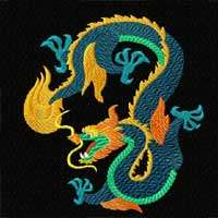 Chinese Dragon Machine Embroidery Design
