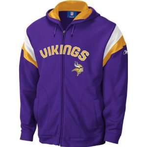  Minnesota Vikings  Purple  Strong Side Full Zip Hooded 
