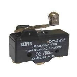 Industrial Grade 5JEG3 Snap Action Switch, Hinge Roller, 25A  