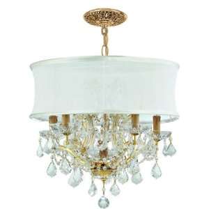  Crystorama 4415 GD SMW CLS Six Light Gold Up Chandelier 