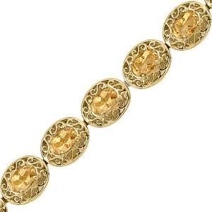    14K Yellow Gold 8 1/2 ct. Citrine Bracelet Katarina Jewelry