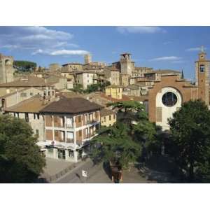  Towers in the Town of Passignano on Lake Trasimene in Umbria, Italy 