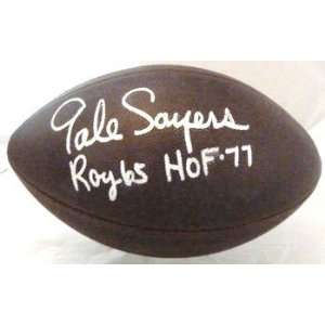 Autographed Gale Sayers Football   NEW Throwback   Autographed 