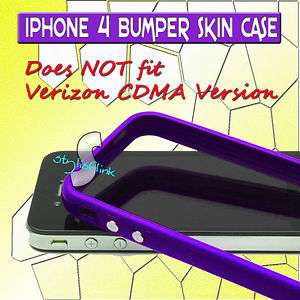 PURPLE IPHONE 4 BUMPER CASE WITH METAL VOLUME BUTTON  