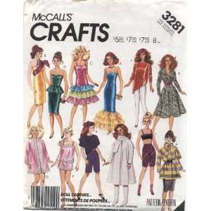   Doll Clothes Sewing Pattern #3281 for 11 1/2 and 12 1/2 Inch Fashion