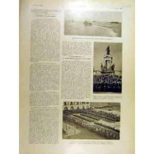  1930 Chili Peru Valparaiso Fete Heroes Squadron Print 