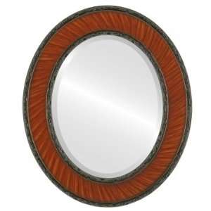  Paris Oval in Vintage Walnut Mirror and Frame