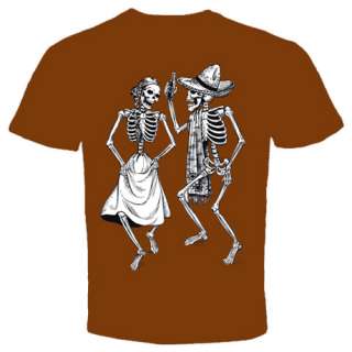 Dancing Skeleton bones skull cool Funny T shirt S 2X  