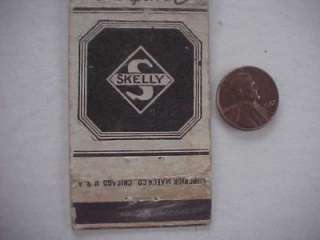 1940s Era Skelly Gas & Oil service station matchbook from an unknown 