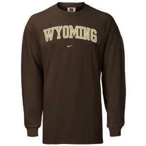  Nike Wyoming Cowboys Brown Classic College Long Sleeve T 