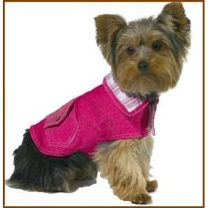  Hot Pink, Spring Denim Coat (Size 10)