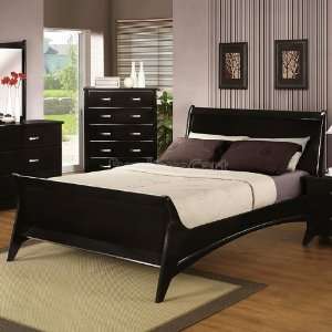   Furniture Eleanor Black Sleigh Bed 202021 slg bed