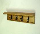 Dollhouse Sir Thomas Thumb Wood Shelf Coat Rack w Hooks Miniatures