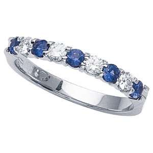 60 cttw Karina B(tm) Genuine Sapphire Band in 18 kt White Gold Size 