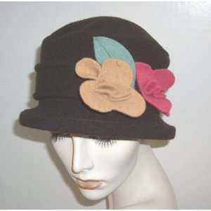    Parkhurst Hampton Gardenia Wool Cloche Brown 