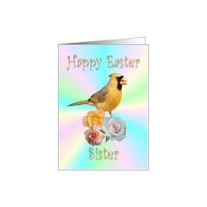  Sister Happy Easter Cardinal Roses Card Health & Personal 