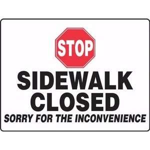   SORRY FOR THE INCONVENIENCE Sign   24 x 36 Plastic