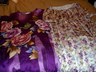 PLUS SIZE Nightgowns Purple Silk  