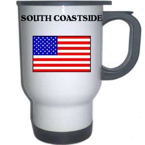 US Flag   South Coastside, California (CA) White Stainless Steel Mug